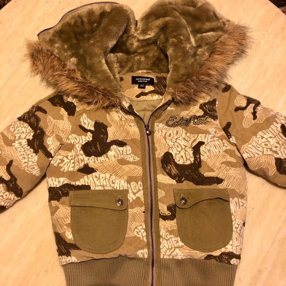 New Ecko Red Extra Thick Army Winter Jacket/Coat